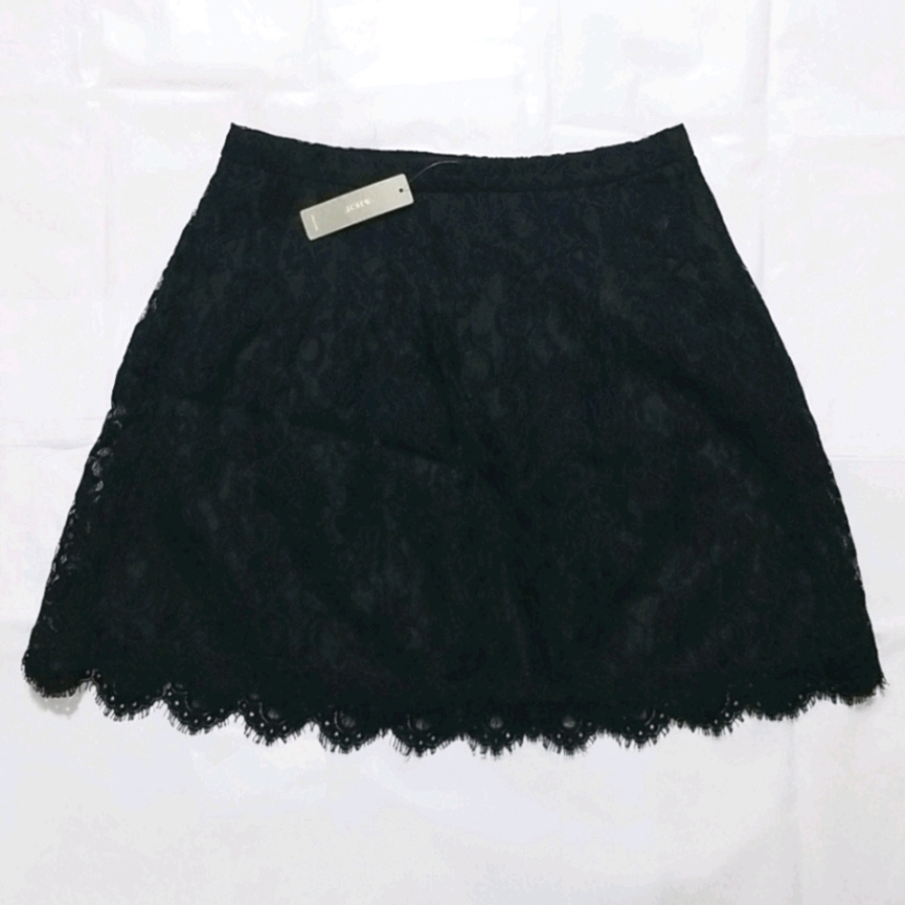 J. Crew Lace A-Line Mini Skirt